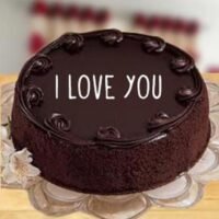 Love You Valentine Truffle Cake