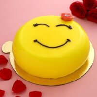 Happy Emoji Pineapple Cake