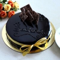 Decorated Chocolate Truffle Cake