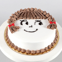 Cute Girl Chocolate Cake